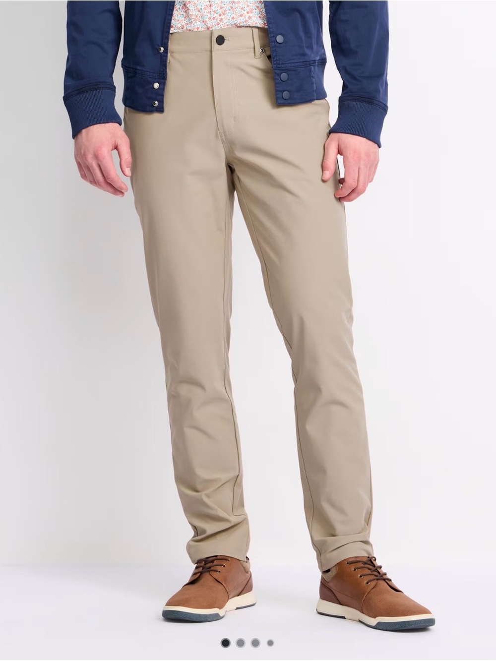 01. Algo Men's 5 Pocket Slim Pants - Khaki